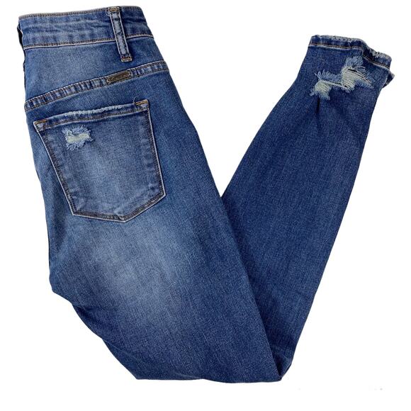 Kancan Ellington Jeans High Rise Distressed Ankle Skinny Denim Womens Sz 25 - Picture 11 of 11